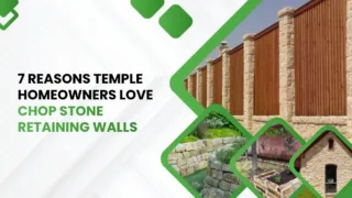 Chop stone retaining wall