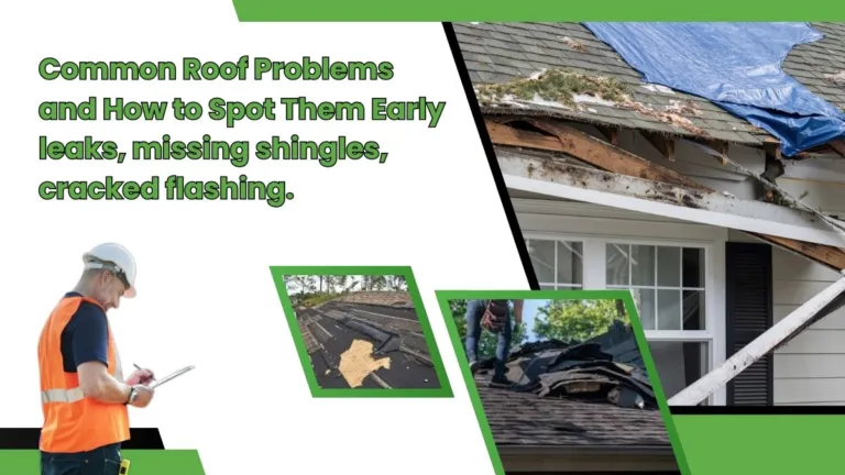 Common Roof Problems and How to Spot Them Early – leaks, missing shingles, cracked flashing
