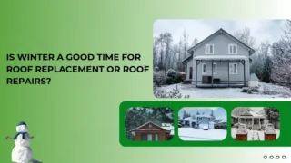Winter roof replacement and roof repairs on residential homes during cold weather conditions