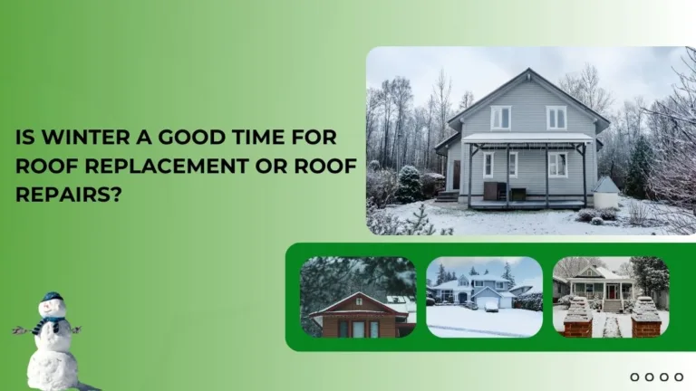 Winter roof replacement and roof repairs on residential homes during cold weather conditions