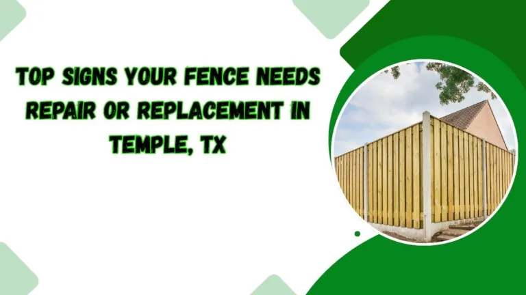Top signs your fence needs repair or replacement in Temple, TX with wooden privacy fence image