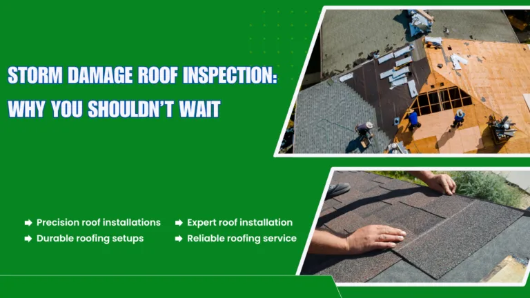 Storm damage roof inspection in Temple TX showing roof repair and shingle installation by expert roofers