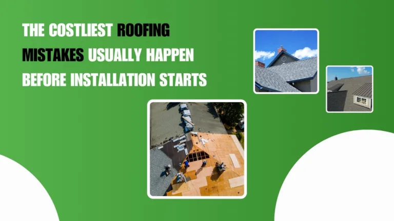 Contractor inspecting roof structure before installation to identify potential damage and planning errors