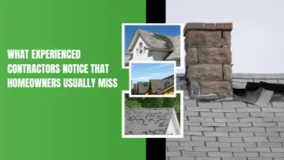 Experienced contractor inspecting a residential home and identifying hidden structural, roofing, and maintenance issues that homeowners often miss during routine inspections.