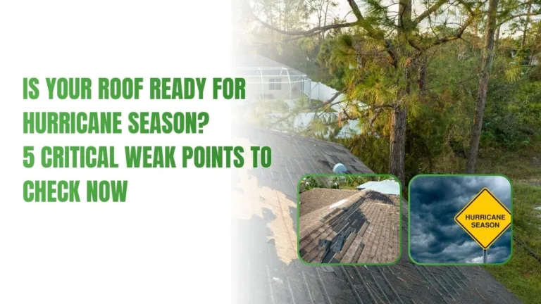 Roof inspection before hurricane season to identify storm damage risks