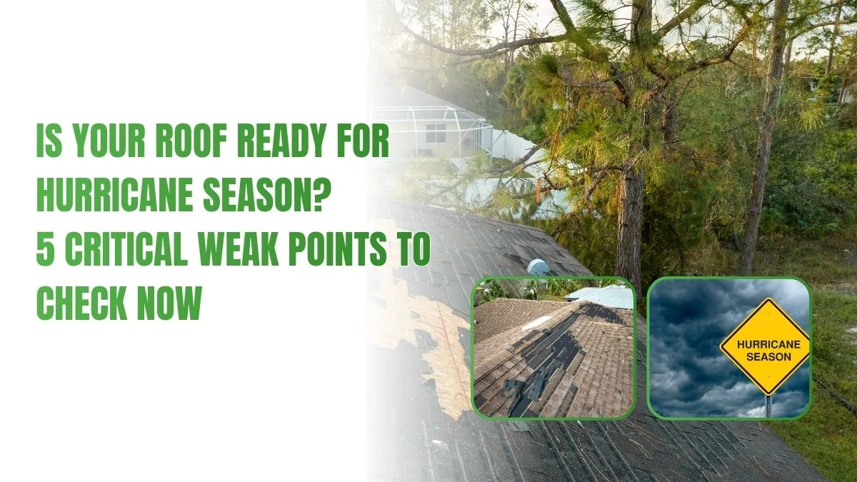 Roof inspection before hurricane season to identify storm damage risks