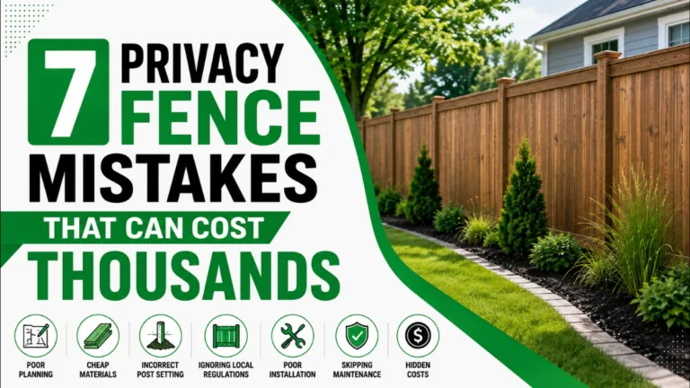 Privacy fence problems don't have to happen. Read about the 7 mistakes costing homeowners thousands and how to fix them.