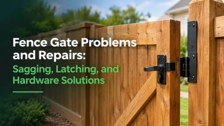 Fence Gate Problems and Repairs: Sagging, Latching, and Hardware Solutions