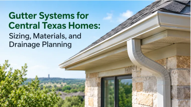 Gutter Systems for Central Texas Homes: Sizing, Materials, and Drainage Planning