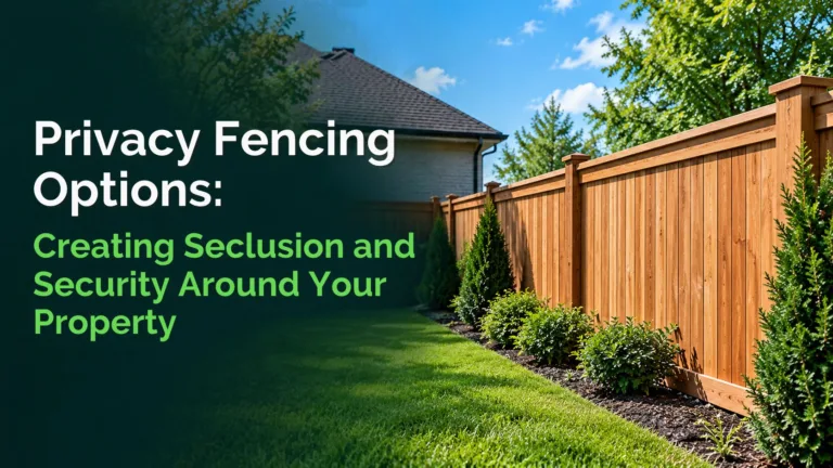 Privacy Fencing Options: Creating Seclusion and Security Around Your Property