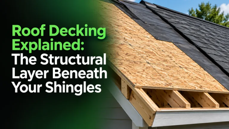 Exposed plywood roof deck with new rafters during a residential roofing project