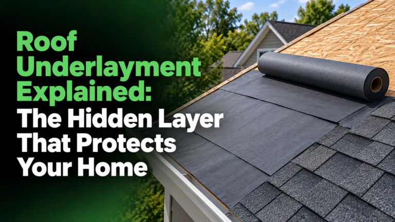 Synthetic roof underlayment being rolled out over a bare roof deck